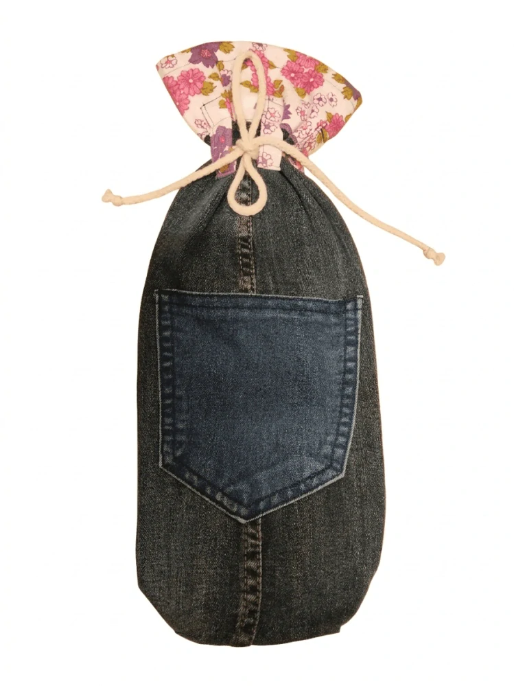 CEDR denimový měšec „Denim Bloom“ s kapsou