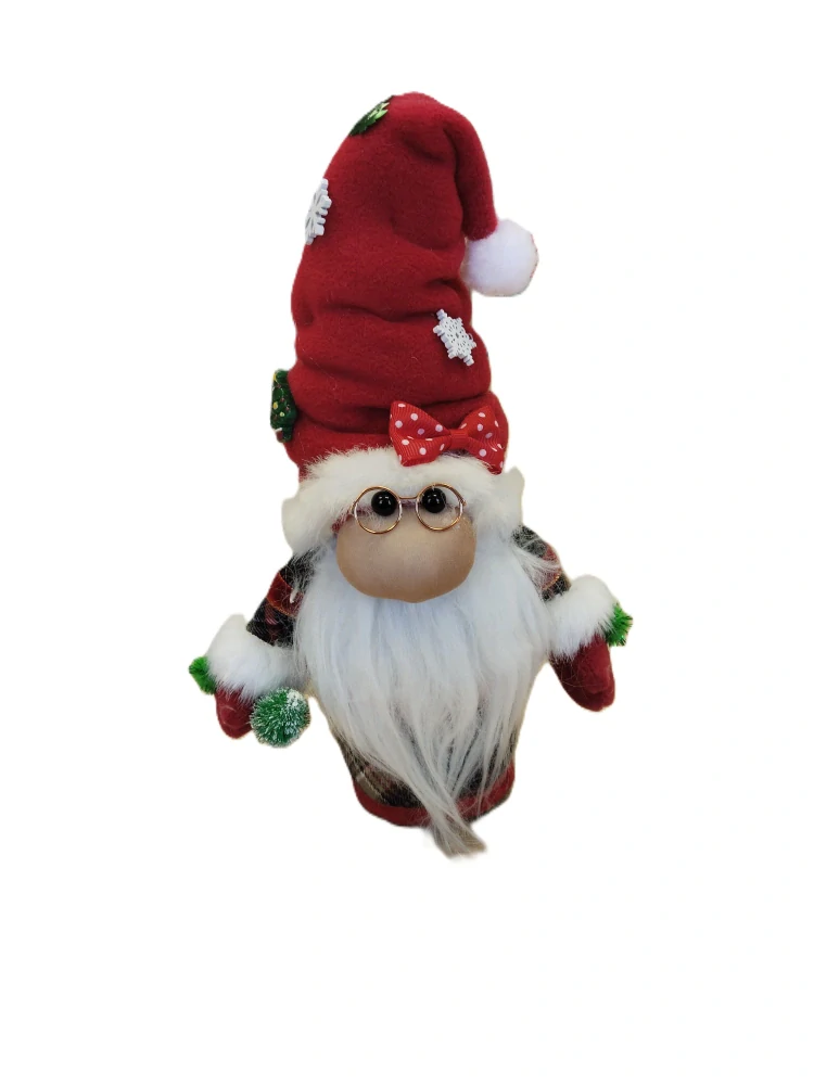 CEDR Látkový vánoční gnóm / skřítek – unikátní handmade figurka
